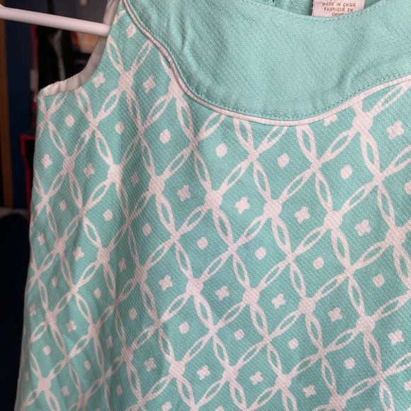 Maggie & Zoe Tiffany Blue Geometric Shift Dress  US 5 - Picture 7 of 14